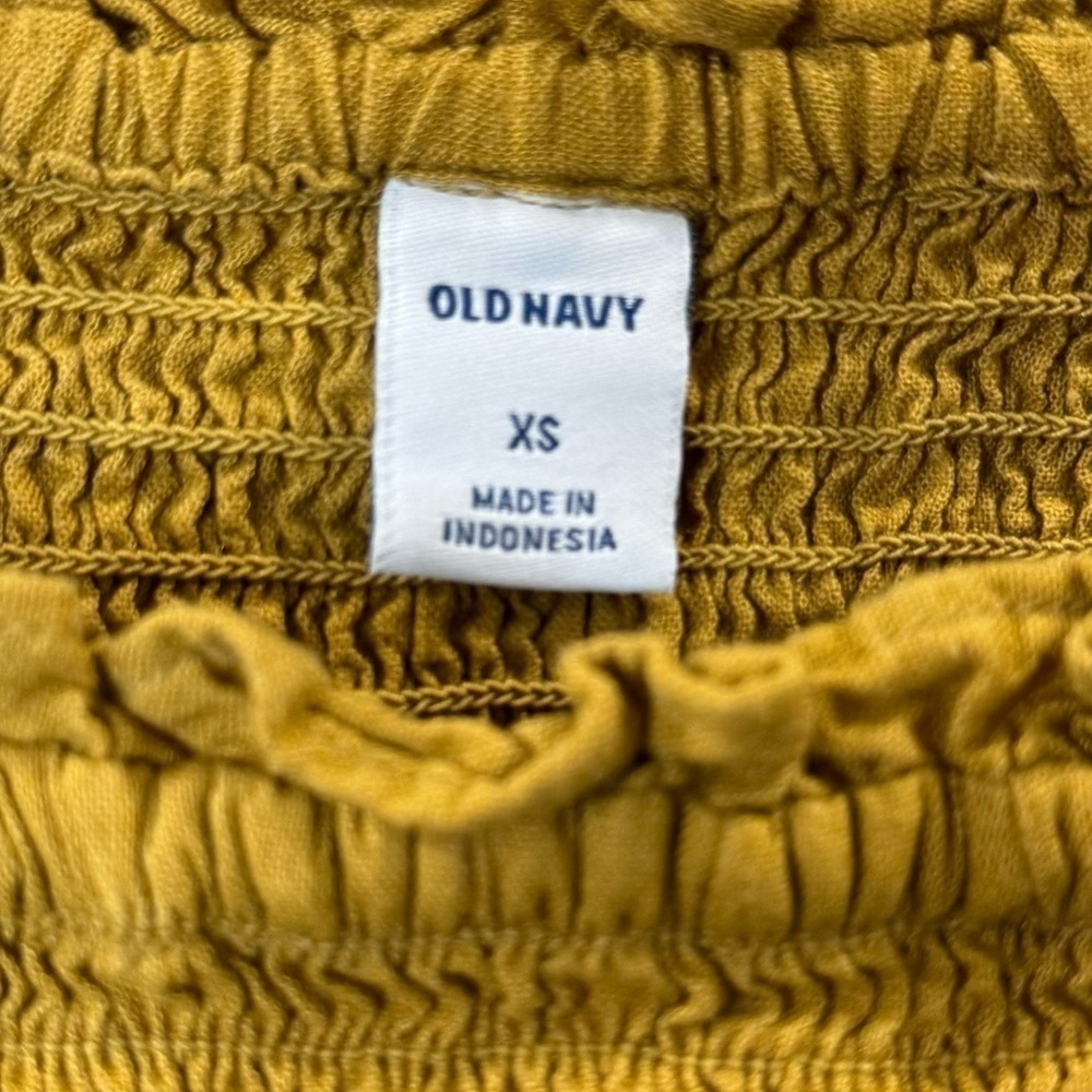 Old Navy | Linen Blend Puff Sleeve Top Size XS - Picture 4 of 8